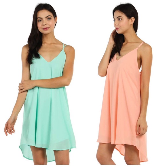 TOGS + DAK Dresses & Skirts - ⭐️ HOST PIC ⭐️ Mint Hi Lo Criss Cross Back Dress